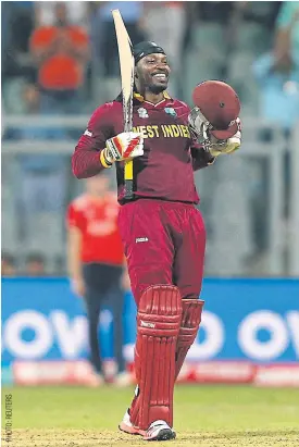  ??  ?? West Indies’ Chris Gayle.