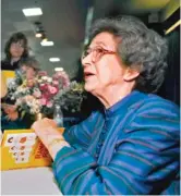  ?? AP FILE PHOTO ?? Beverly Cleary signs books at the Monterey Bay Book Festival in Monterey, California, in 1998.