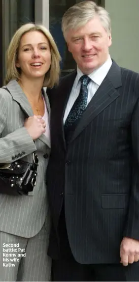  ??  ?? Second battle: Pat Kenny and his wife Kathy