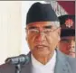  ?? AFP ?? Sher Bahadur Deuba takes oath as Nepal’s premier.