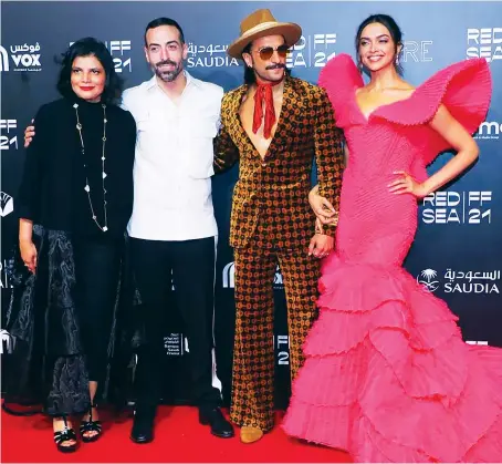  ?? Supplied ?? Bollywood stars on the red carpet for the premiere of the Hindi film ‘83’ at the Red Sea Internatio­nal Film Festival in Jeddah, held in December last year.