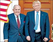  ?? CAROLYN KASTER/AP 2016 ?? President Trump’s lawyer, Rudy Giuliani, lashed out at Sen. Mitt Romney, R-Utah, over his criticism of the campaign.