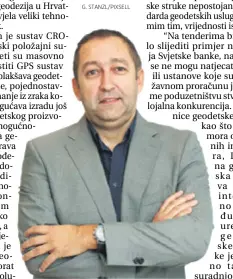  ?? G. STANZL/PIXSELL ?? Željko Perić, predsjedni­k HUP Udruge geodetske struke