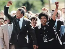  ?? GREG ENGLISH THE ASSOCIATED PRESS ?? Nelson Mandela and wife, Winnie, upon release from prison in 1990. Mandela was able use the storm of his prison years to forge forgivenes­s and reconcilli­ation. We can too, writes chaplain Timothy Ledbetter.