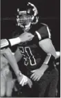  ??  ?? Dustin Hanson of Lincoln earned all-conference honorable mention as an offensive lineman.