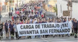  ?? EFE ?? Manifestac­ión de Navantia, el 11 de septiembre en San Fernando