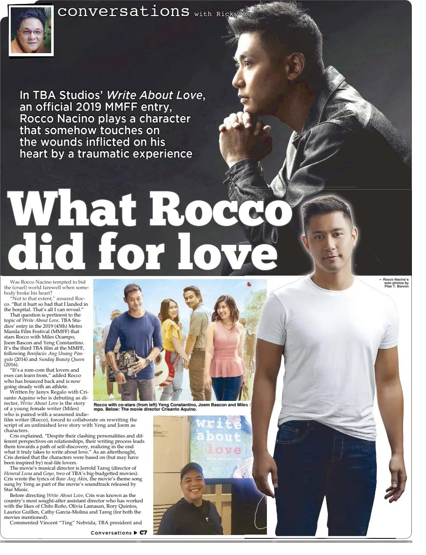  ??  ?? — Rocco Nacino’s solo photos by Pilar T. Bonnin