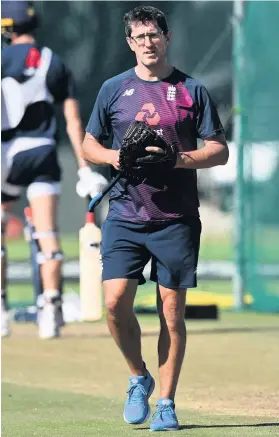  ?? Picture: Shaun Botterill/Getty ?? Jon Lewis at an England nets session in Cape Town, South Africa, this month