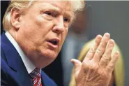  ?? EVAN VUCCI/ASSOCIATED PRESS ?? President Donald Trump speaks during a Thursday meeting with state and local officials to discuss school safety. Trump has tweeted support for some gun control measures.