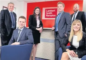  ??  ?? Some of LSH Wales’ office and industrial agency team members involved in making the 2016 property deals happen