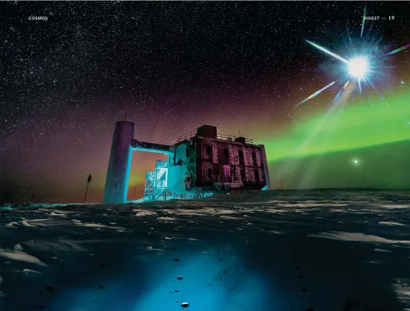  ?? CREDIT: SCIENCE MAGAZINE ?? Antarctica’s Icecube detector has pinpointed the intergalac­tic source of energetic neutrinos.