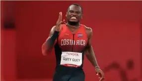  ?? COMITÉ OlÍMPICO NaCIONal ?? Sherman Guity se esfuerza al máximo por ganar la medalla; el viernes volverá a competir en los 200 metros.