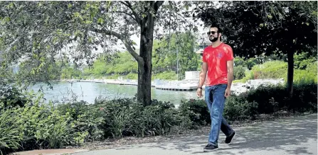  ?? COLIN PERKEL/THE CANADIAN PRESS ?? Former Guantanamo Bay prisoner Omar Khadr is seen in Mississaug­a, Ont., on July 6. Khadr returns to court this week to ask that his bail conditions be eased, including allowing him unfettered contact with his controvers­ial older sister, more freedom to...