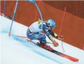  ?? MARCO TROVATI/AP ?? On Tuesday night in Austria, Mikaela Shiffrin, above, can break a tie with fellow American Lindsey Vonn for most World Cup victories by a female skier.