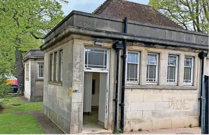  ?? ?? The public toilets in Montpellie­r Gardens, Cheltenham