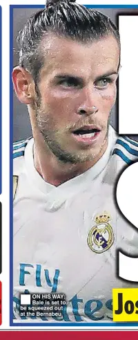  ??  ?? ON HIS WAY: Bale is set to be squeezed out at the Bernabeu