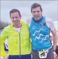  ?? ?? Adrian Collins and Ken Power at the Mallow Trail Run.