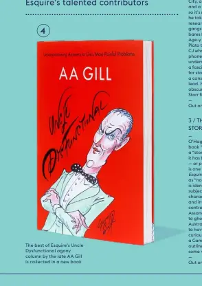  ??  ?? The best of Esquire’s Uncle Dysfunctio­nal agony column by the late AA Gill is collected in a new book
4