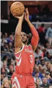  ?? Brandon Dill / Associated Press ?? Chris Paul realizes an area he needs to adjust is to follow the Rockets’ philosophy of never hesitating to shoot when open.