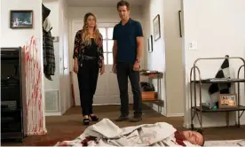  ??  ?? Tight murder schedule … Drew Barrymore and Timothy Oliphant in Santa Clarita Diet, season 3