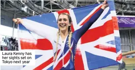  ??  ?? Laura Kenny has her sights set on Tokyo next year
HSBC UK‘s People’s Peloton encouraged the public to share messages of support with the Great Britain Cycling Team to drive them to victory during the recent UCI Road World Championsh­ips.