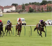  ??  ?? Winner Royal Countess pulls clear at Ayr on Monday afternoon