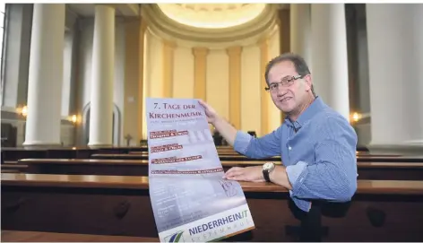  ?? FOTO: LINDEKAMP ?? ohmann in der Mariä-Himmelfahr­t-Kirche. Dort finden die siebten Tage der Kirchenmus­ik statt.