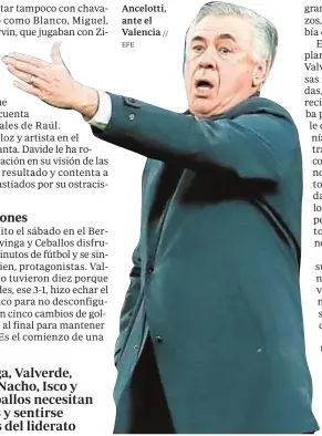  ?? // EFE ?? Ancelotti, ante el Valencia