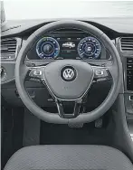  ??  ?? The e-Golf features VW’s trademark alert steering and drivers operate in a roomy, comfortabl­e cabin.