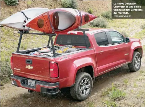  ?? FOTOS CHEVROLET ?? La nueva Colorado Chevrolet es una de los vehículos más versátiles del mercado.