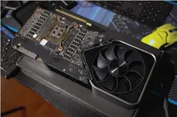  ?? ?? This disassembl­ed RTX 3090 Founders Edition reveals the card’s GDDR6X memory chips.