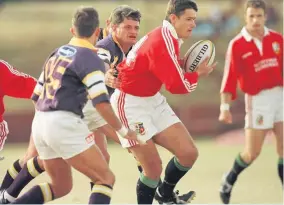  ??  ?? Honour Tony starring for the British Lions in 1997