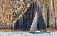  ??  ?? Tasman Island is an impressive sight towards the end of the Sydney Hobart Yacht Race