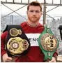  ??  ?? CHALLENGE Middleweig­ht giant Saul Canelo Alvarez