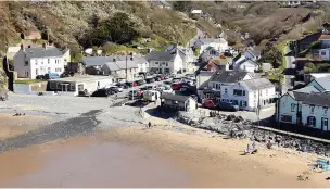  ?? Picture: Gayle Marsh ?? The car park in the middle of Llangranno­g village is still a talking point for residents and visitors.