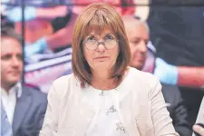  ??  ?? Patricia Bullrich, denunciada por el presidente Alberto Fernández