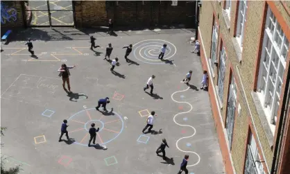  ?? ?? School children playing in a school playground in London. Photograph: Veryan Dale/Alamy