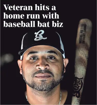  ?? PHOTOS BY CAMILLE FINE/USA TODAY ?? Juan Baret, 39, is a disabled Air Force veteran who founded a baseball bat-making business after injuries took him out of the game.