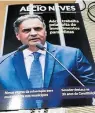  ?? NAIRA TRINDADE/ESTADÃO ?? » CLICK. Em ano eleitoral, o senador Aécio Neves (PSDB) enviou para eleitores mineiros revista enaltecend­o seu mandato e disse trabalhar pela “volta de investimen­tos”.