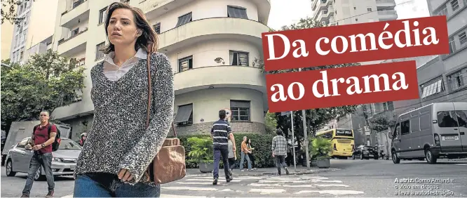  ?? FABIO ROCHA/TV GLOBO ?? A atriz. Como Amanda:: o vííciio em drogas a leva à autodestru­iição