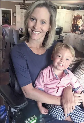  ?? Special to the Democrat-Gazette/JEN GOODWIN ?? Life didn’t end for Jen Goodwin the day a boating accident broke her spine; she has friends, a supportive family and the love of her son, Beckham.