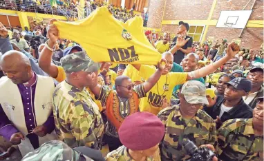  ?? PICTURE: JASON BOUD ?? CELEBRATIO­N: The ANC Youth League’s 73rd anniversar­y at the Zolani Centre in Nyanga yesterday.