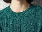  ??  ?? Take time to create a neat neckline for your jumper using a 1x1 rib pattern.