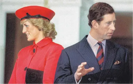  ?? FOTO: WOLFGANG EILMES/DPA ?? Getrennte Wege: Am 28. August 1996 war die Ehe von Prinz Charles und Prinzessin Diana auch offiziell keine mehr.
