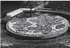  ?? [DOUG HOKE/ THE OKLAHOMAN] ?? Local artist Nick Bayer built a giant pumpkin mosaic on the Water Stage for the Myriad Gardens' Great Pumpkin Patch. The mural is seen Monday, October 12, 2020.