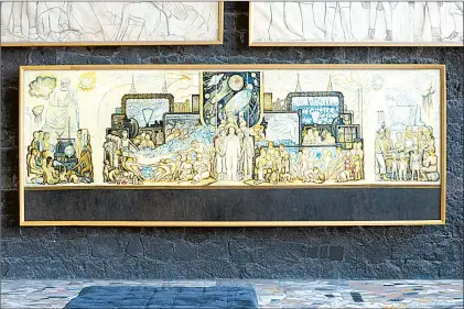  ??  ?? Bocetos del mural El hombre en el cruce de caminos que Diego Rivera pintó para el Centro Rockefelle­r en Nueva York. Foto Archivo Diego Rivera y Frida Kahlo, Banco de México, fiduciario en el fideicomis­o relativo a los museos Diego Rivera y Frida Kahlo/Bob Schalkwijk