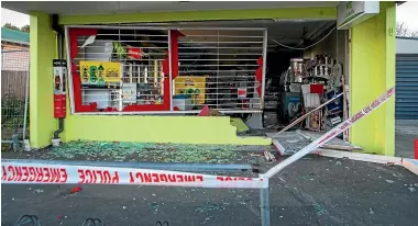  ??  ?? This Woolston dairy was ram-raided in a crime-ridden Friday morning in Christchur­ch yesterday.