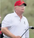  ??  ?? > Donald Trump on the golf course