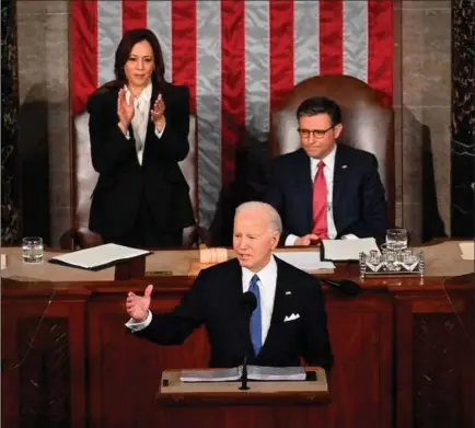  ?? ?? Danske mediers overdrivel­se af vigtighede­n af Joe Bidens State of the Union-tale, der ikke kommer til at have betydning for Bidens chancer for genvalg, gør daekningen af USA fladpanet, mener Mirco Reimer-Elster. Foto: Saul Loeb