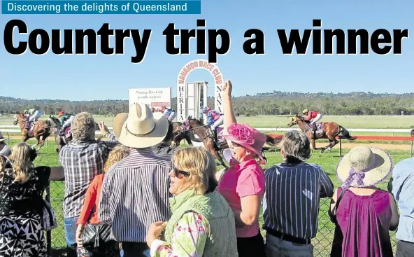  ?? PHOTO: PETER CHAPMAN ?? ALL THE ACTION: Nanango races was just one of the many highlights of a South Burnett discovery tour.